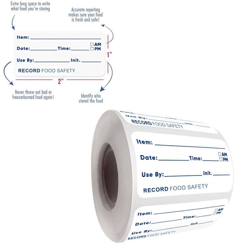 Food Date Sticker Label, Size: 7.5 x 2.5cm