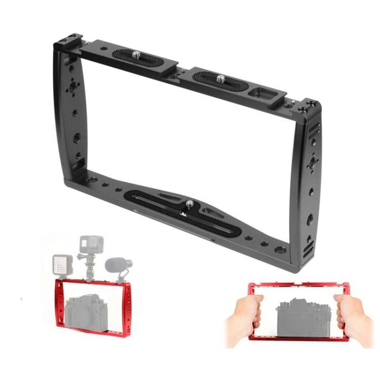 Diving Dual Handheld Grip Bracket Stabilizer Extension Phone Clamp Camera Rig Cage Underwater Case