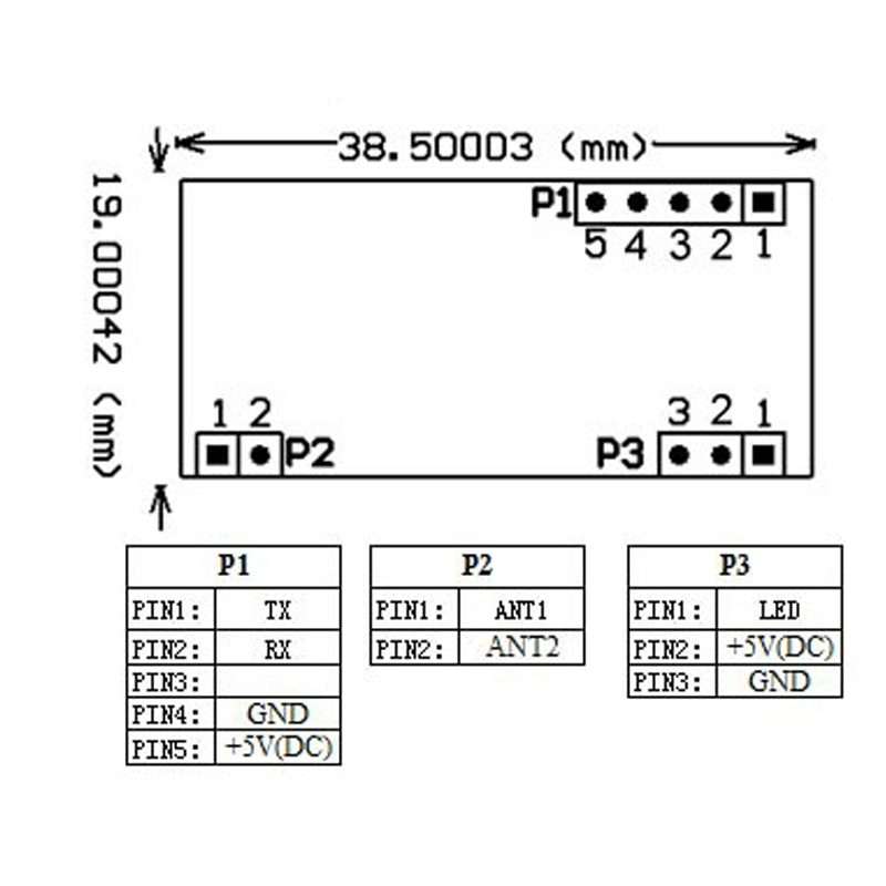 HW-205 RDM6300 125kHz Serial Port Reading RFID Card Module(Module)