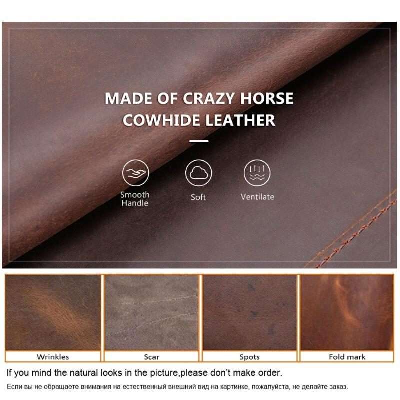 CONTACTS FAMILY CF2002 Retro Crazy Horse Texture Multifunctional Protective Cover Lea ... (Coffee)