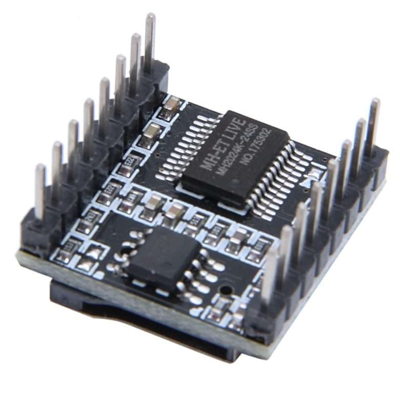 2 PCS HW-247A Mini MP3 Player Audio Module(Black)