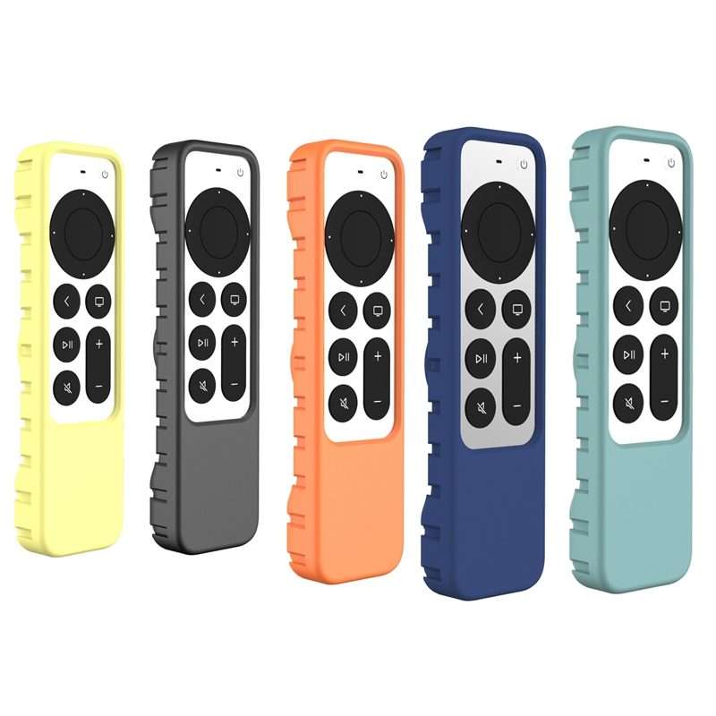2 PCS Remote Control All-Inclusive Protective Cover, Applicable Model: For Apple TV 4K(Black)