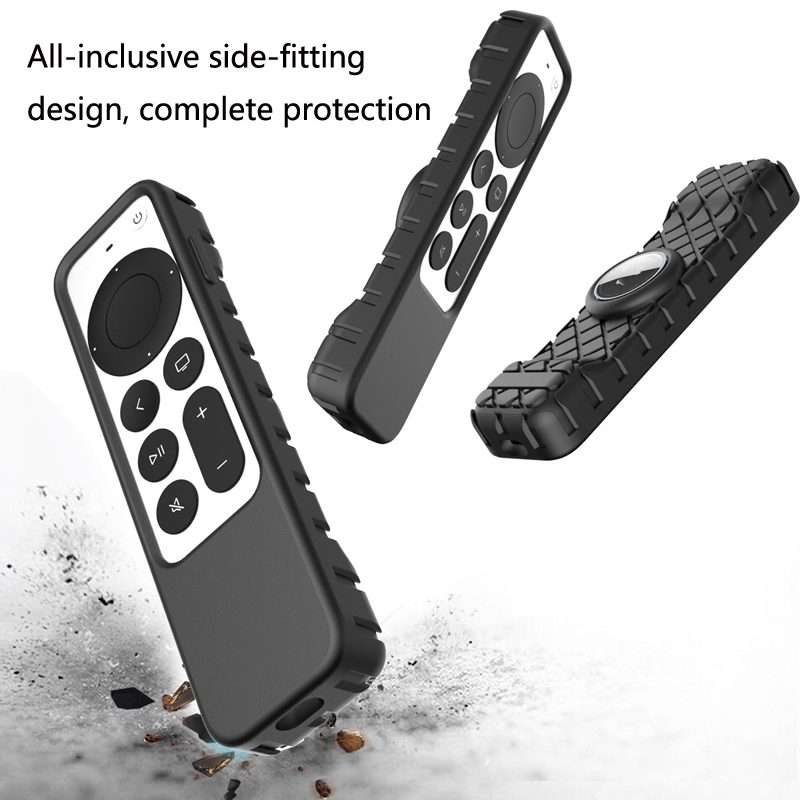 2 PCS Remote Control All-Inclusive Protective Cover, Applicable Model: For Apple TV 4K(Yellow)
