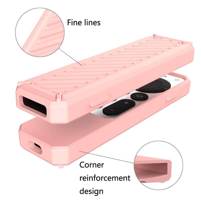 2 PCS Remote Control All-Inclusive Anti-Drop Silicone Protective Cover, Applicable Mode ... (Pink)