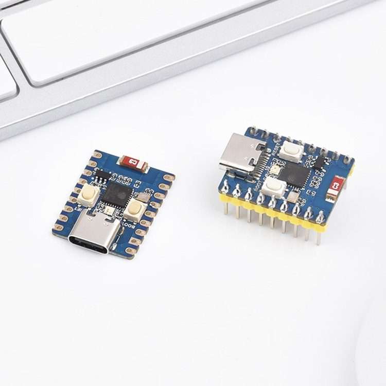 Waveshare 2.4GHz ESP32-C3 Mini Development Board, Based ESP32-C3FN4 Single-core Processor without