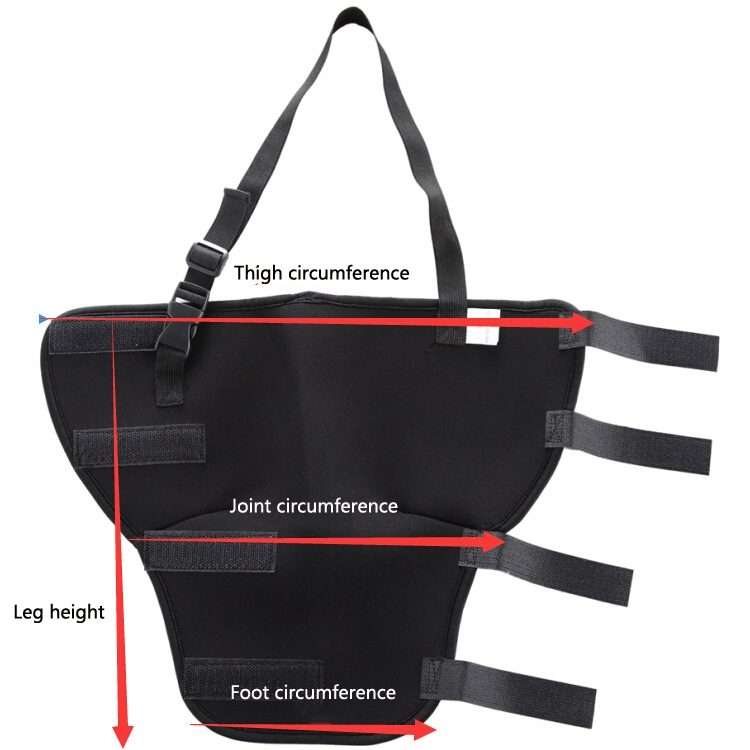 HJ19 Pet Surgery Rehabilitation Back Leg Protector Walking Aids, Size: M(Red Left Back Leg)