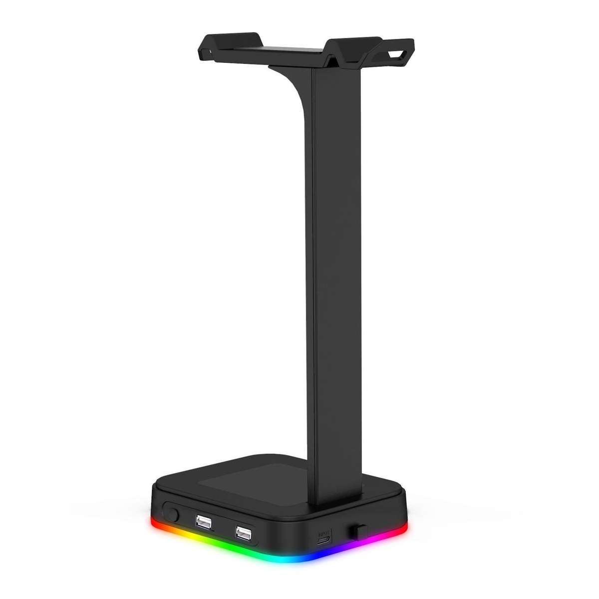 RGBD9 RGB Headset Stand Color-Changing Gaming Headset Stand Gaming Headset Display Sta ... (Black)