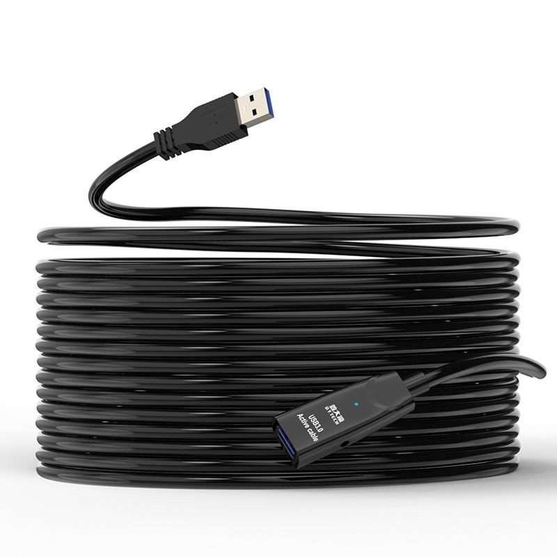 D.Y.TECH USB 3.0 Male To Female Extension Cable Double Shielded Chip Data Cable, Length: 10m