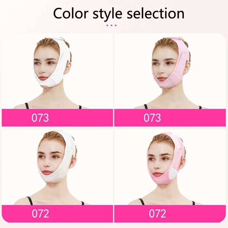 V Face Sleep Bandage Facial Firming Lifting Mask(072 White)