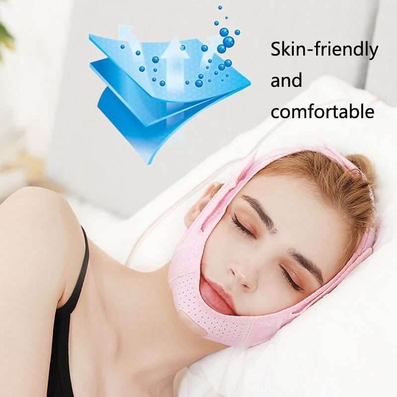 V Face Sleep Bandage Facial Firming Lifting Mask(072 White)