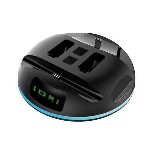 D1 Colorful Lights Handle Charger For Nintendo Switch / Switch Lite(Black)