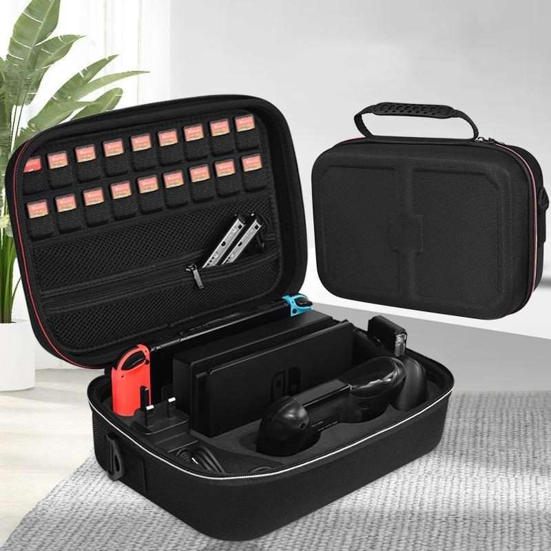 01145 Game Machine Full Accessories Storage Bag Host Handle Hard Box For ... (Black without LOGO)