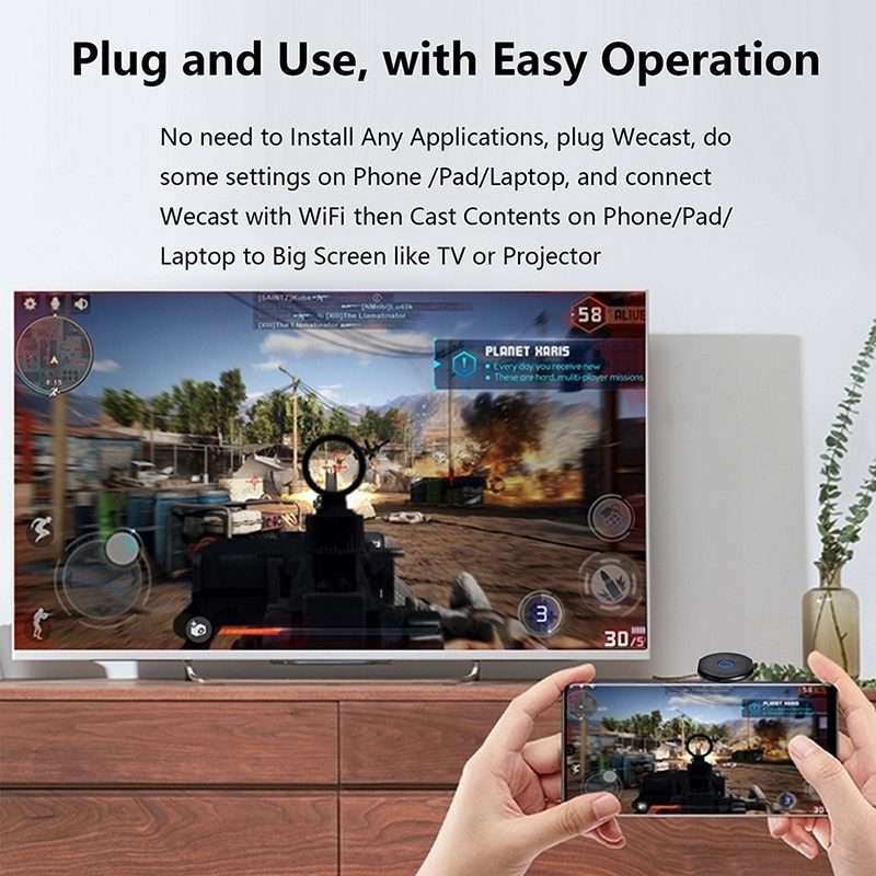 C39K 2.4G WiFi Wireless Display Dongle Receiver HDTV Stick For Mac IOS Laptop And Android Smartpho