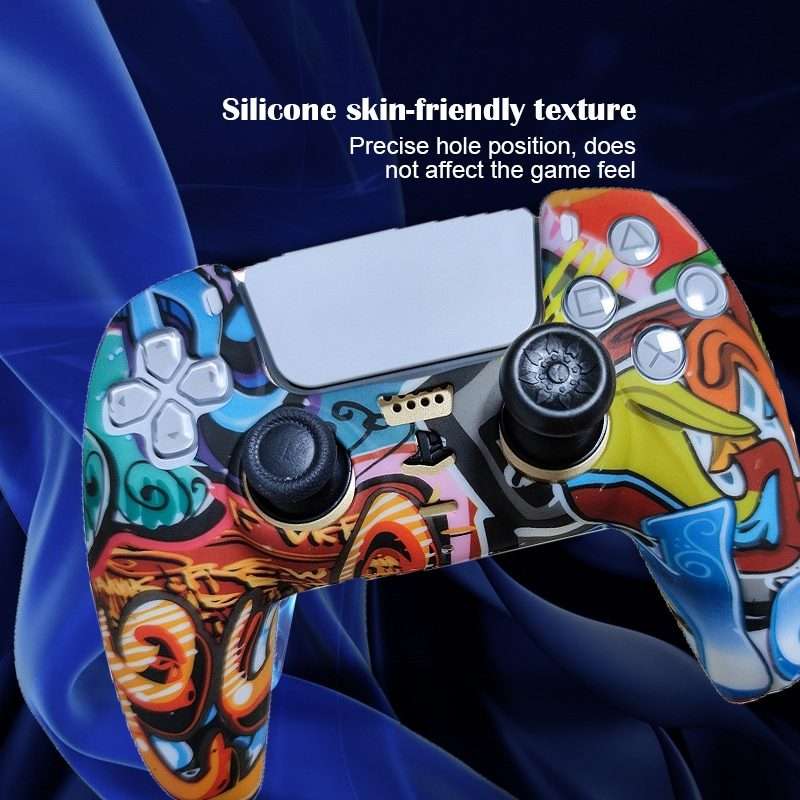 2 PCS PS5 Gamepad Silicone Protective Cover(6+ Hats)