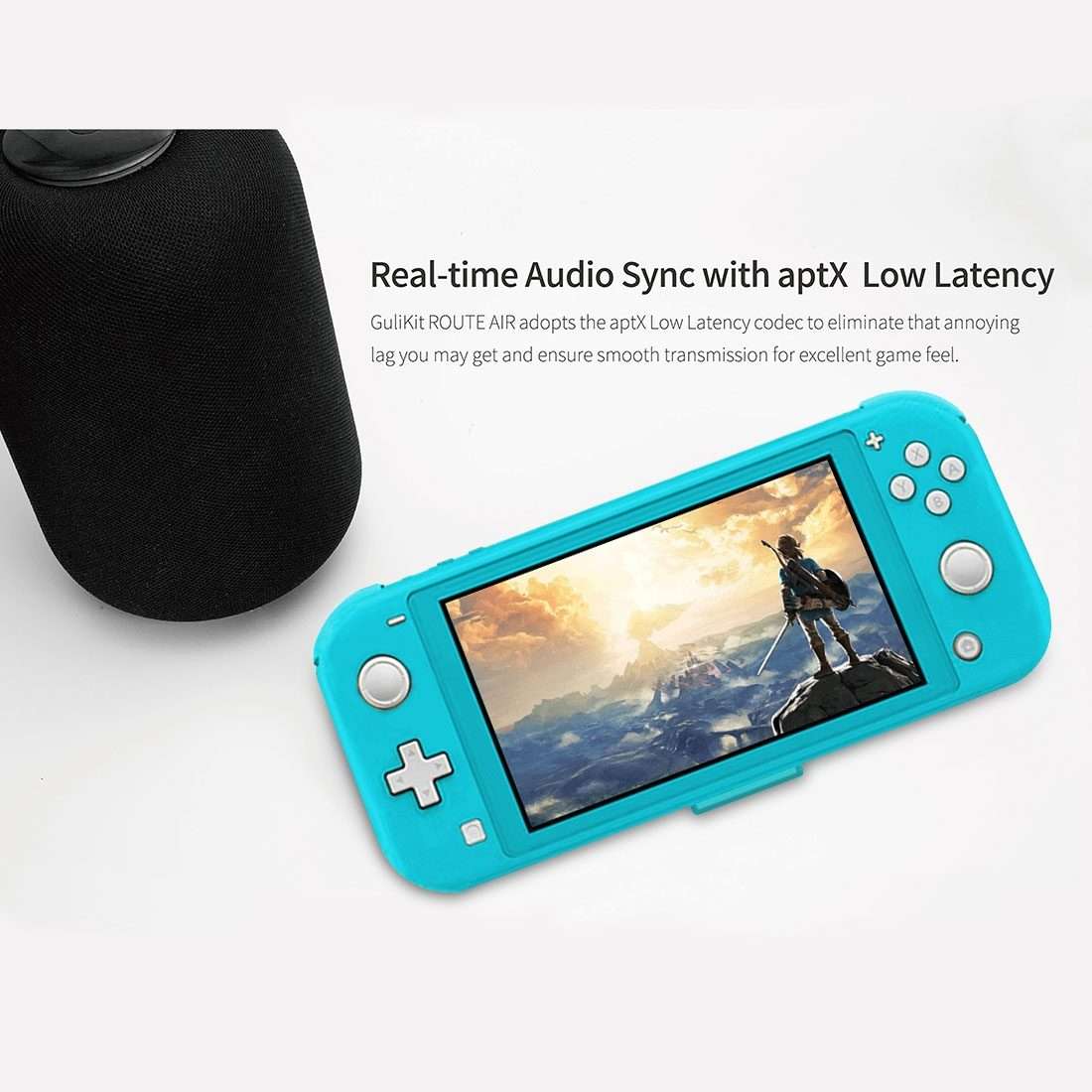 Gulikit Bluetooth Wireless Audio Adapter For Nintendo Switch, Model: NS07 Blue