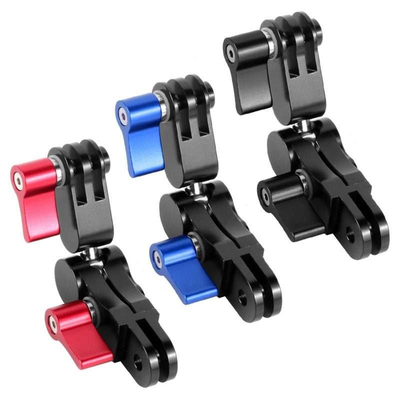 Aluminium Alloy 360 Degree Rotating Mount Adapter Adjustable Arm Connector for GoPro He ... (Blue)