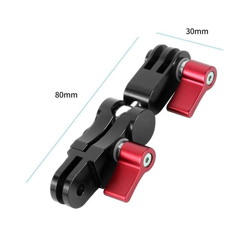 Aluminium Alloy 360 Degree Rotating Mount Adapter Adjustable Arm Connector for GoPro He ... (Blue)