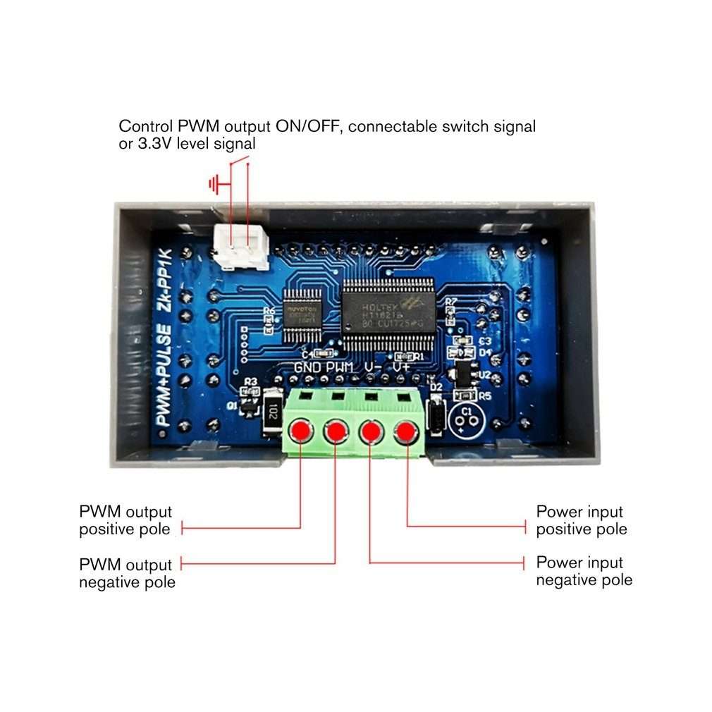 ZK-PP1K PWM Signal Generator 1Hz-150KHz PWM Pulse Frequency Duty Cycle Adjustable Square Wave Gene