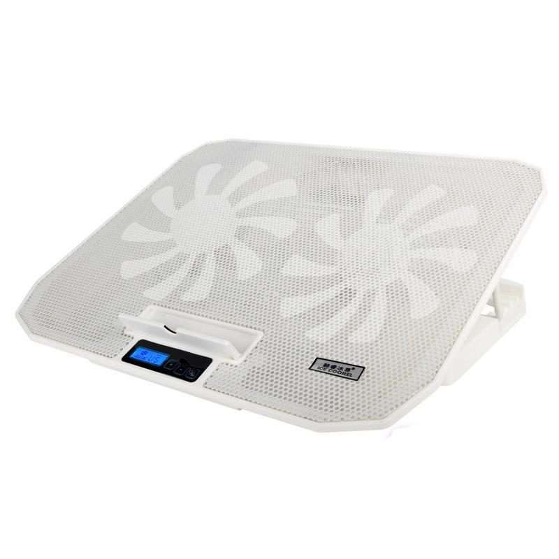 ICE COOREL N106 Laptop Base Adjustment Radiator Dual-Fan Notebook Cooling Bracke ... (Ivory White)