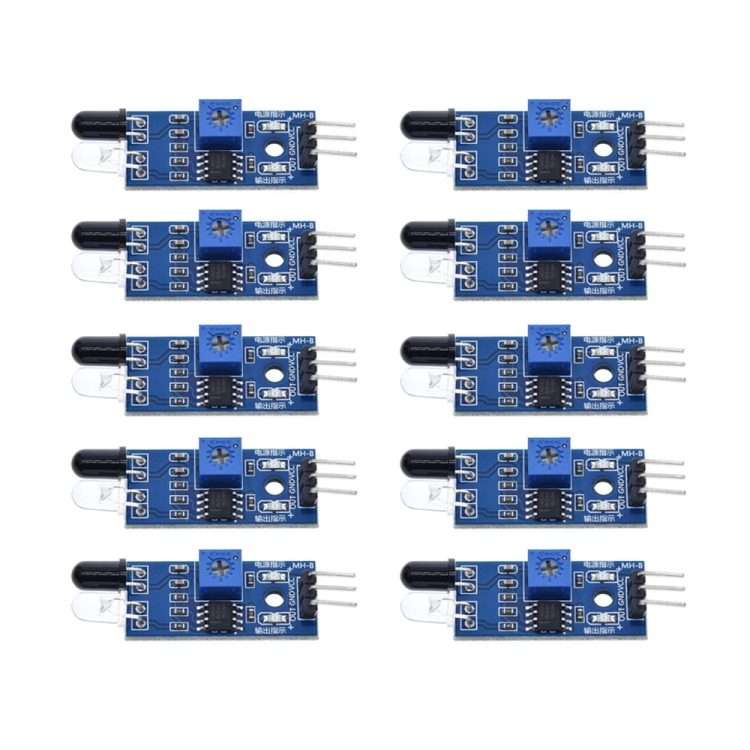 10 PCS Infrared Smart Car Obstacle Avoidance Sensor Photoelectric Switch Robot Sensor( 6D9)