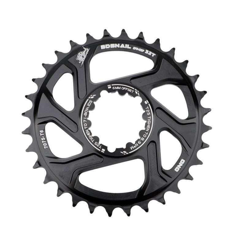 BDSNAIL Mountain Bike Single Disk GXP Direct-Shaped Integrated Disk Positive And Negat ... (Black)