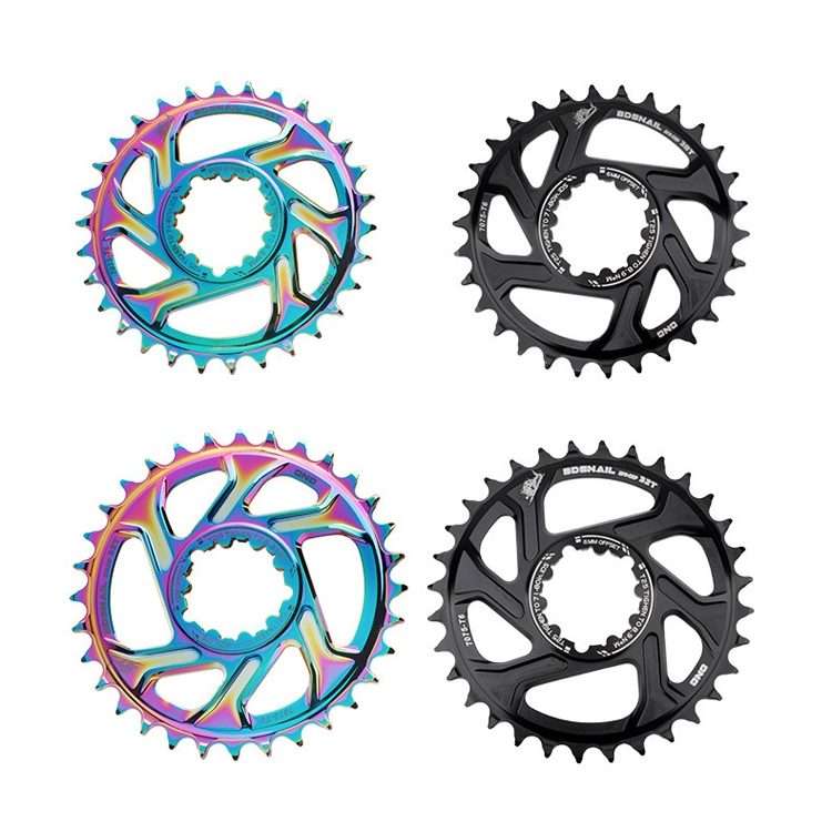 BDSNAIL Mountain Bike Single Disk GXP Direct-Shaped Integrated Disk Positive And Negat ... (Black)