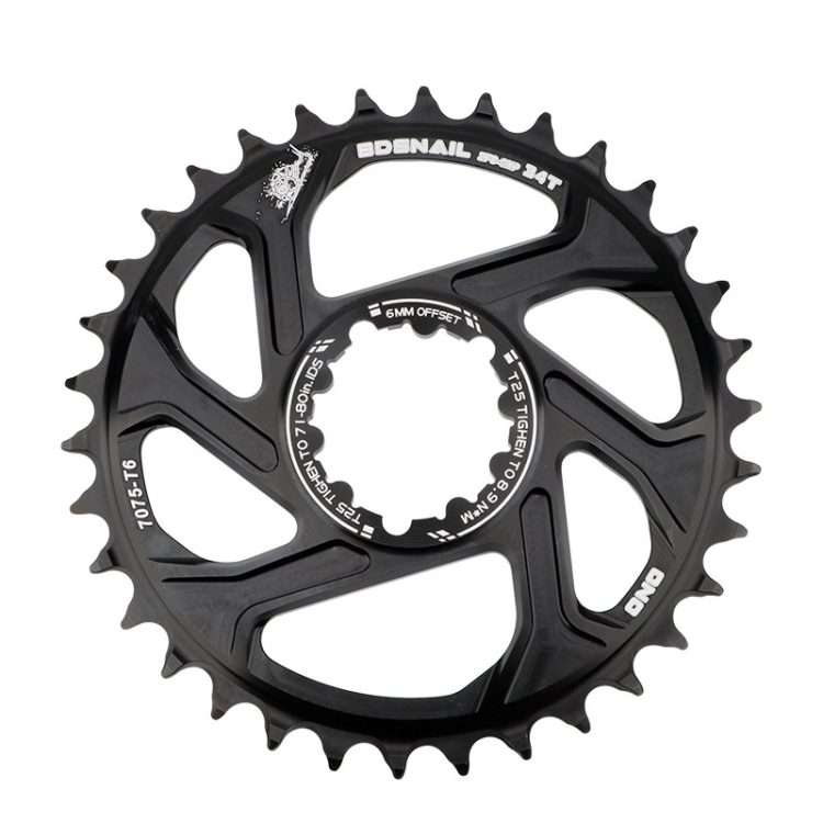 BDSNAIL Mountain Bike Single Disk GXP Direct-Shaped Integrated Disk Positive And Negat ... (Black)