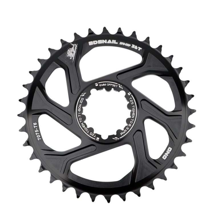 BDSNAIL Mountain Bike Single Disk GXP Direct-Shaped Integrated Disk Positive And Negat ... (Black)