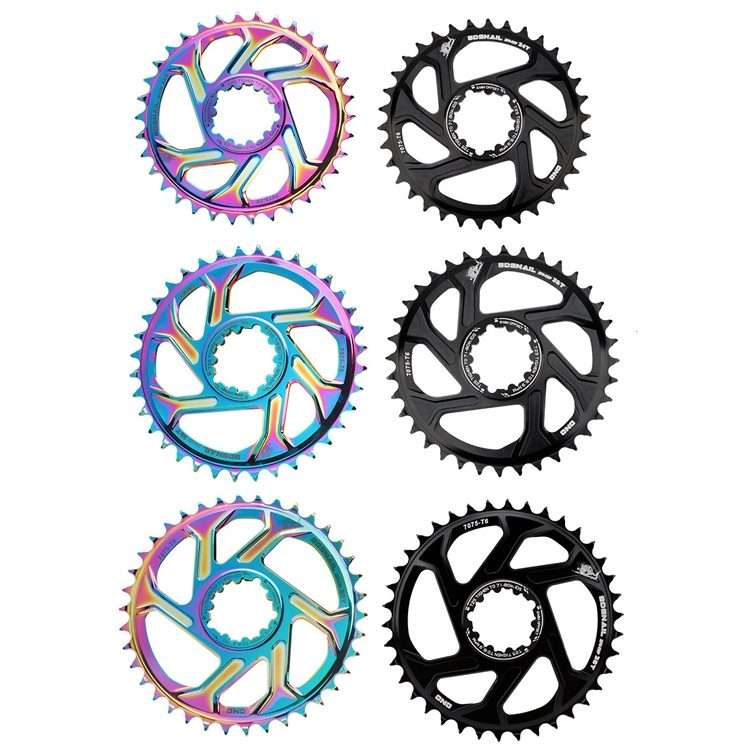BDSNAIL Mountain Bike Single Disk GXP Direct-Shaped Integrated Disk Positive And Negat ... (Black)