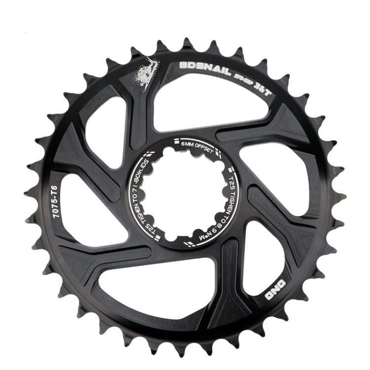 BDSNAIL Mountain Bike Single Disk GXP Direct-Shaped Integrated Disk Positive And Negat ... (Black)