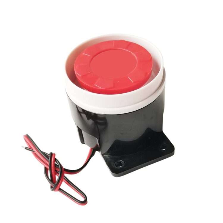 BJ-1K High-Decibel Active Buzzer Dual Audio Electronic Siren Alarm Wall-Moun ... (Red White Black)