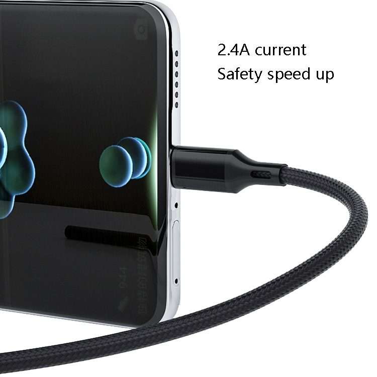 4 PCS 2.4A USB-C / Type-C to USB Braided Fast Charging Sync Data Cable, Length: 1.5m (Silver)