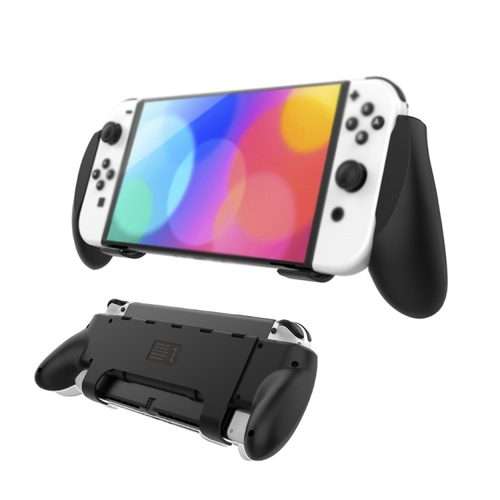 JYS NS218 Multifunctional Game Console Integrated Protective Case With Grip For Switch OLED(Black)