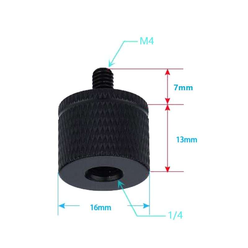 4 PCS Screw Adapter A18 1/4 Female to M4 Male Screw