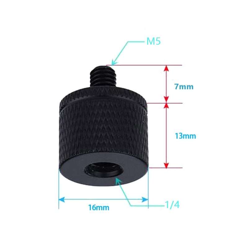 4 PCS Screw Adapter A19 1/4 Female to M5 Male Screw