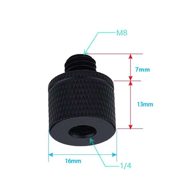 4 PCS Screw Adapter A21 1/4 Female to M8 Male Screw