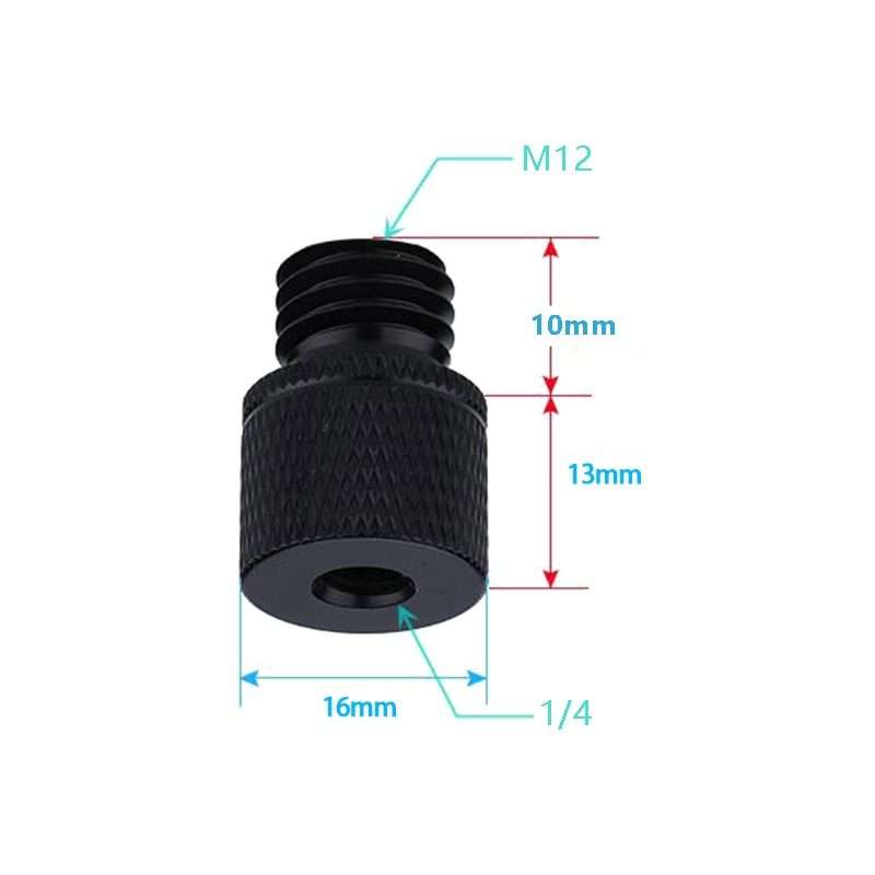 4 PCS Screw Adapter A23 1/4 Female to M12 Male Screw