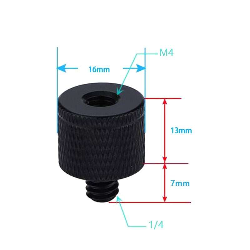 4 PCS Screw Adapter A29 M4 Female to 1/4 Male Screw