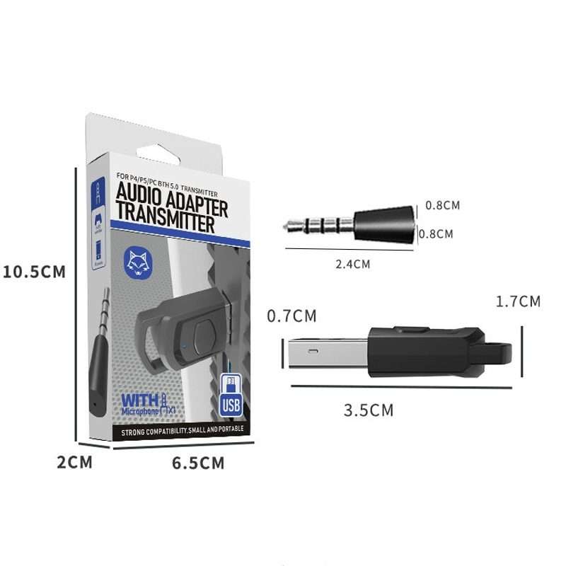 Bluetooth Audio Transmitter For PS5 / PS4 / PC(Black)