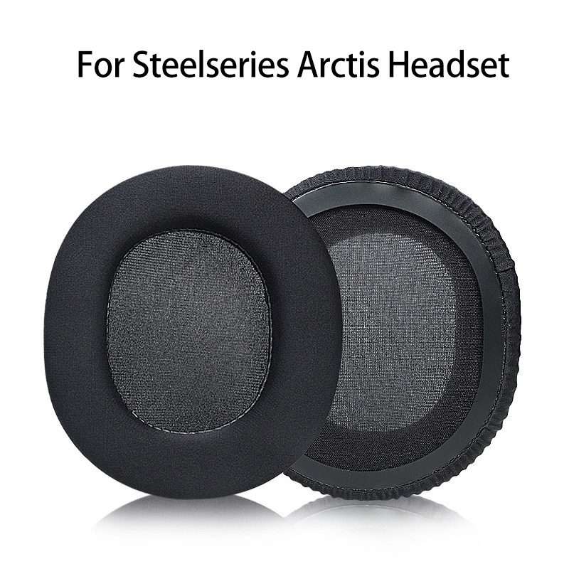 2pcs Sponge Headset Pad for Steelseries Arctis Pro 3 / Arctis 3 / 5 / 7(Black Gel)