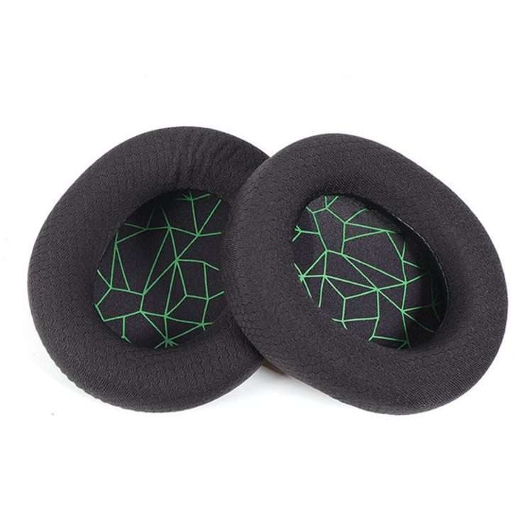 2pcs Sponge Headset Pad for Steelseries Arctis Pro / Arctis 3 / 5 / 7(Green Print Mesh)