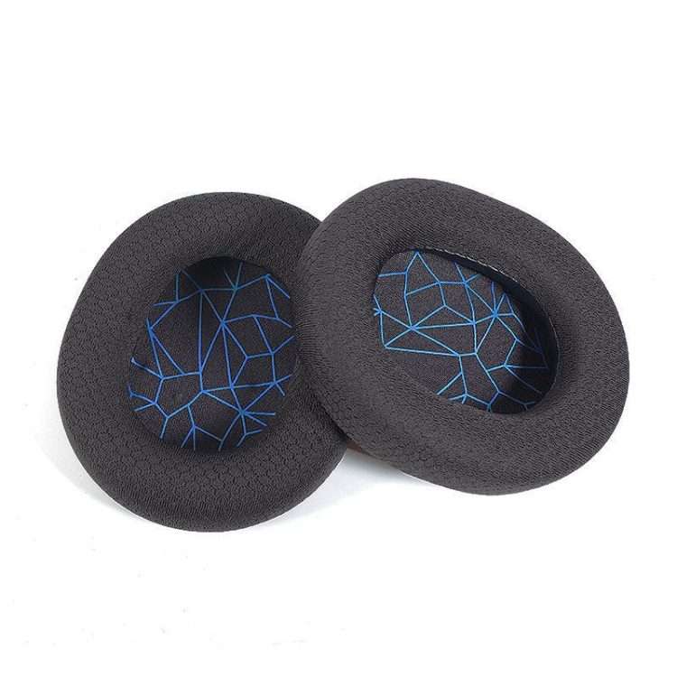 2pcs Sponge Headset Pad for Steelseries Arctis Pro / Arctis 3 / 5 / 7(Blue Print Mesh)