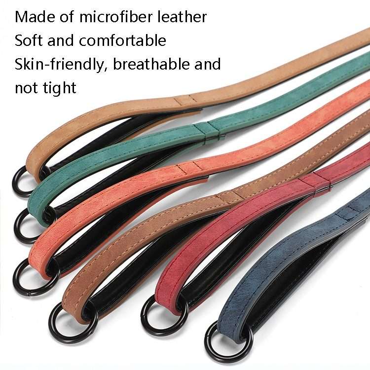 JINMAOHOU Dogs Double-Layer Leather Collar, Specification: L 59x3.2cm(Purple)