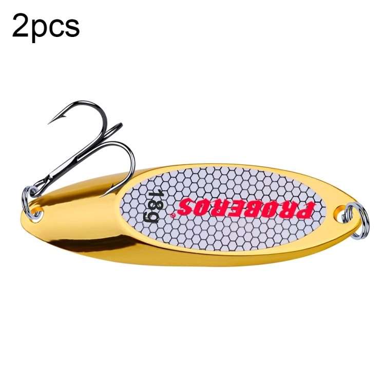 2 PCS 18g PROBEROS DW342 Lure VIB Metal Sequins(Gold)