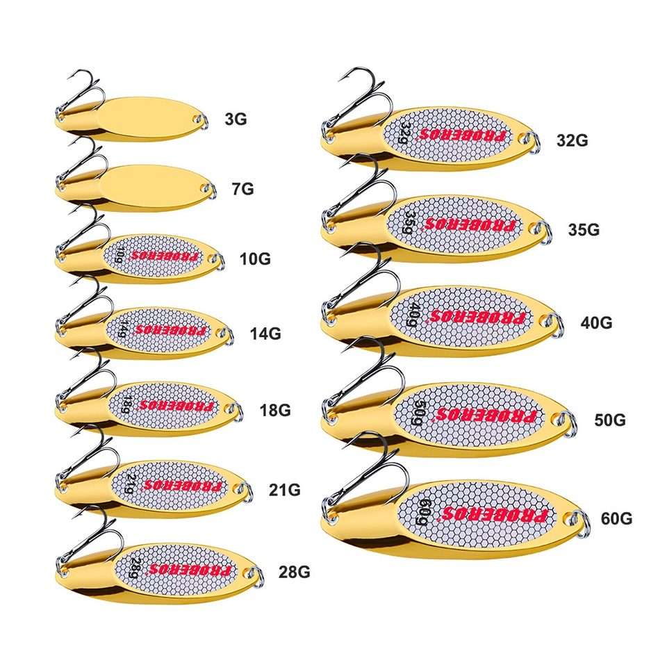 2 PCS 18g PROBEROS DW342 Lure VIB Metal Sequins(Gold)