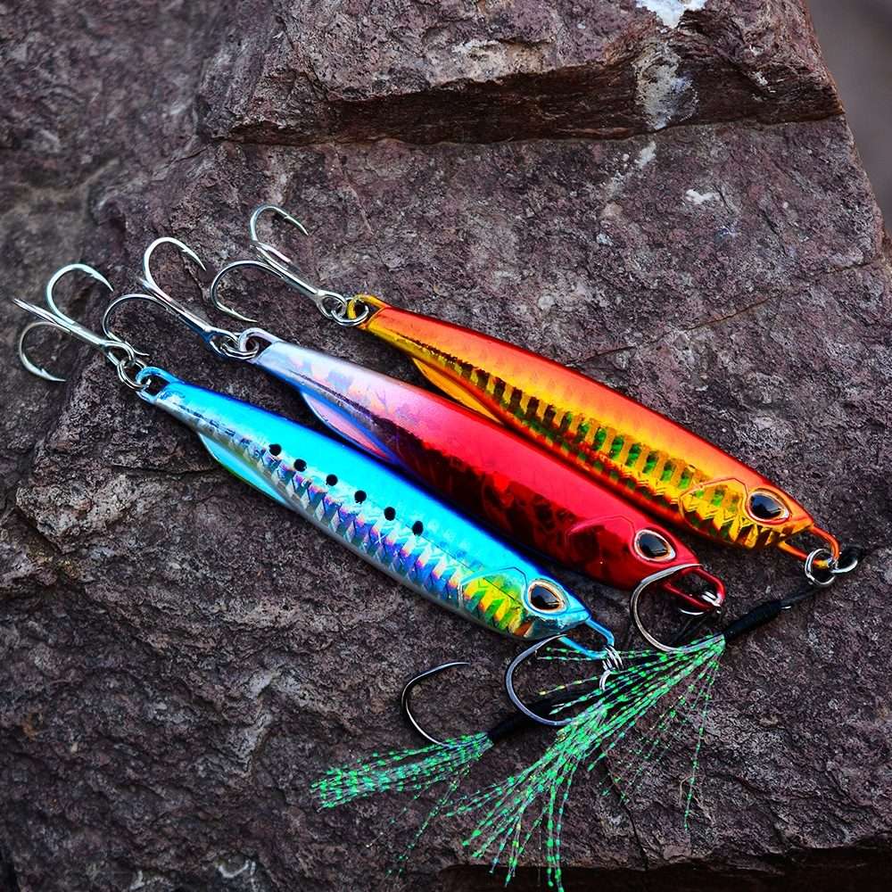 3 PCS PROBEROS LF103 Simulation Metal Sea Fishing Bait, Specification: 10g(B With Hook)
