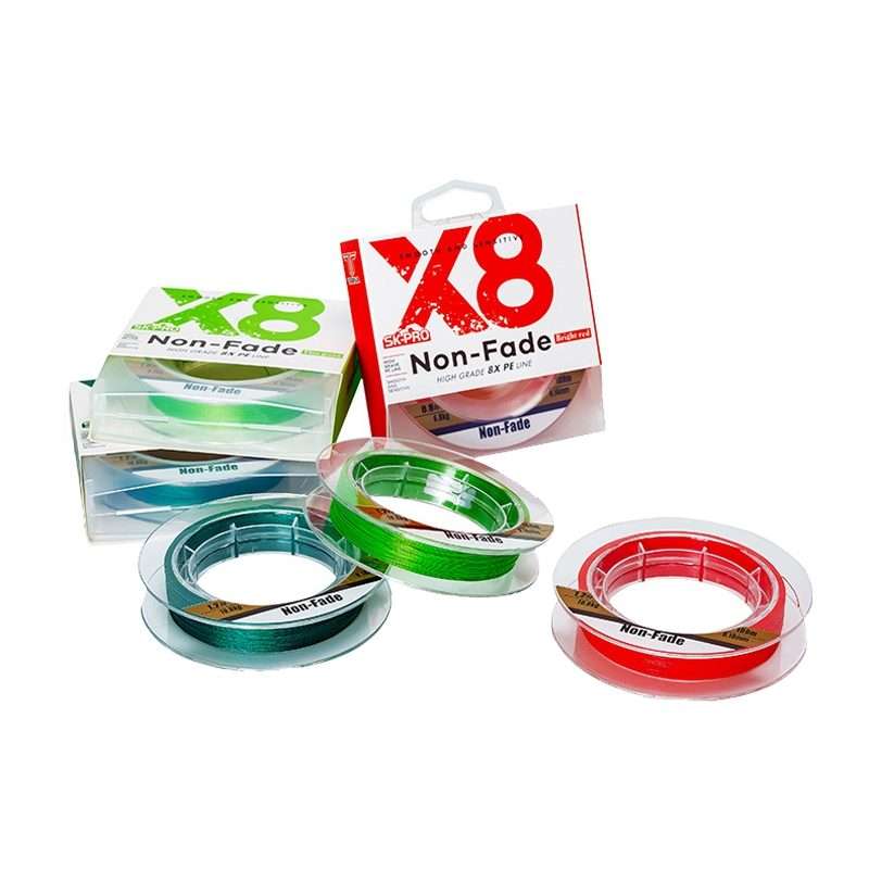 NON-FADE X8 150m 8 Code PE Pish Line, Line number: No. 0.8(Red)
