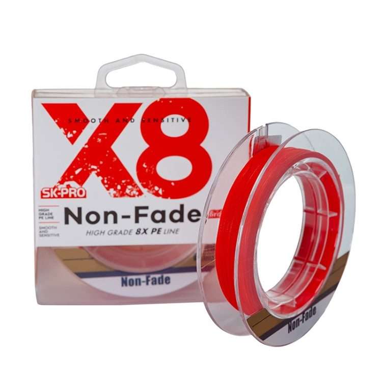 NON-FADE X8 150m 8 Code PE Pish Line, Line number: No. 6.0(Red)