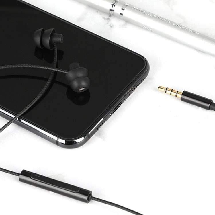 EN3900 3.5mm Plug In-Ear Wired Control Earphone with Mic(Black)