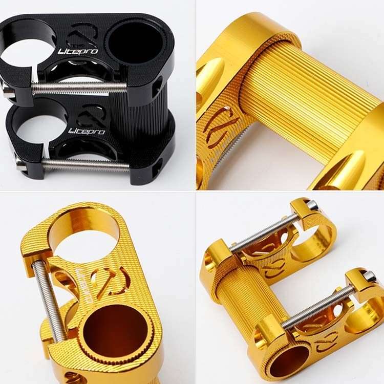 LitePro S95 Folding Bike Hollow Double Stem(Gold)